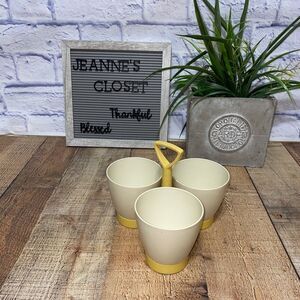 Vintage Tupperware Condiment Caddy Server 3 Bowls  757-3